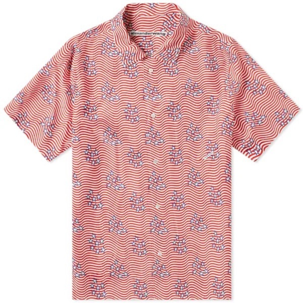 ALEXANDER WANG | Flag Print Dragon Shirt | MEN’S L